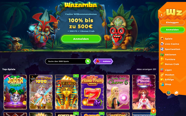 Wazamba Casino 1